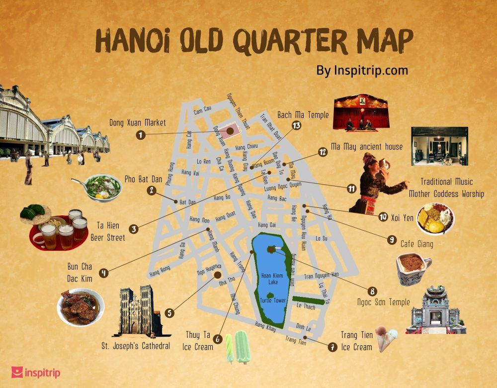 Hanoi Old Quarter Map Hanoi Old Quarter Map
